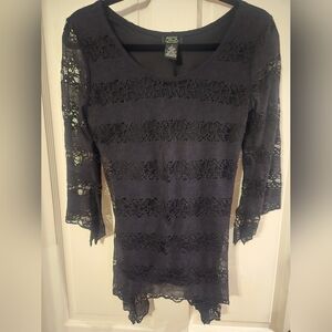 Ford Black Lace Long Sleeve Dress